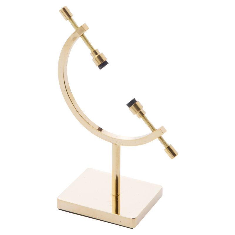 Support à étrier en chrome Breakwater Bay, H 5,25 po x l 3 po x P 1,5 po (pour les articles de 0,4375 à 2,375 po), Or