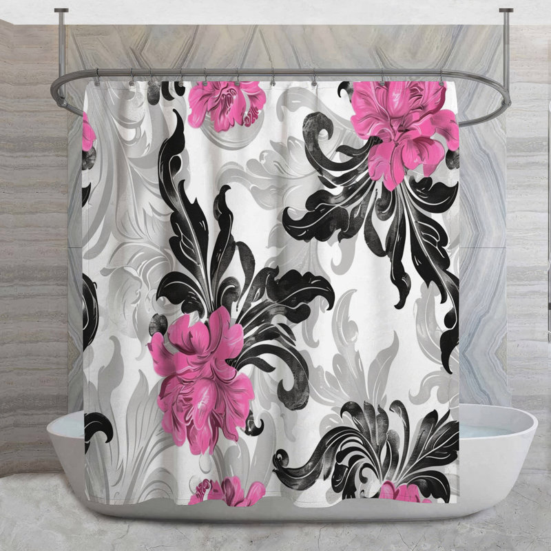 Rideau de douche Floral, H 84 po x l 70 po