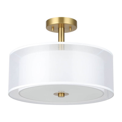Plafonnier semi-encastré cylindrique 3 lumières Modern