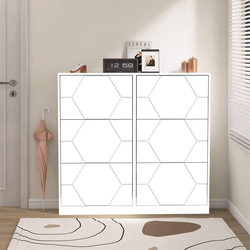 Charming Shoe Storage Cabinet With Customizable Compartments And Fine Craftsmanship