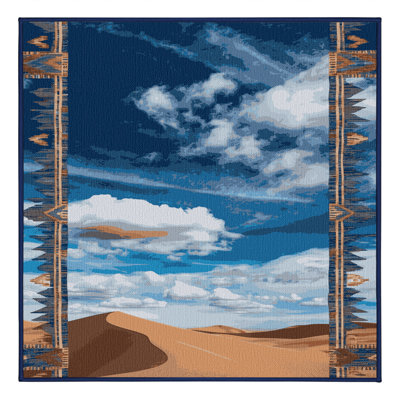 Washable Southwestern Sky Southwestern Area Rug
