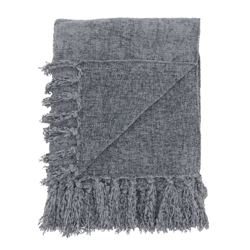 Beville Polyester Throw, Gray