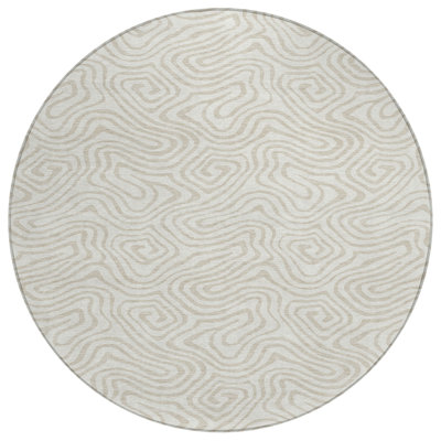 Raya Ivory Washable Indoor-Outdoor Rug - 
