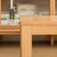 Banc de salle à manger en bois de chêne naturel avec structure en métal pour le salon et la cuisine