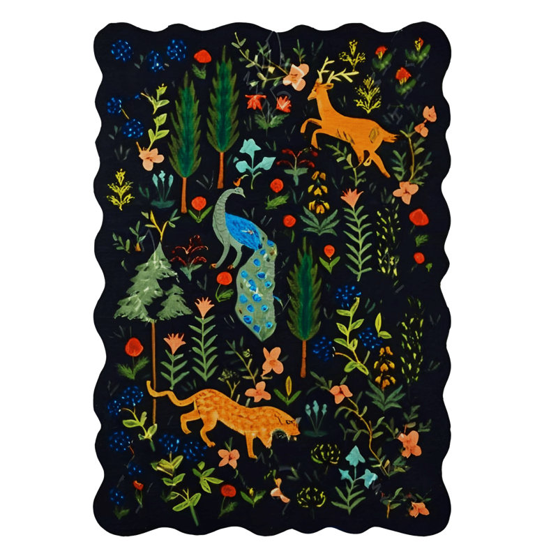Tapis décoratif multicolore Shape Collection, Rectangle 3 pi 11,24 po x 5 pi 10,87 po