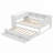 Wood Daybed with Trundle,Storage Drawers and Side Shelves-1453731398-1453731416
