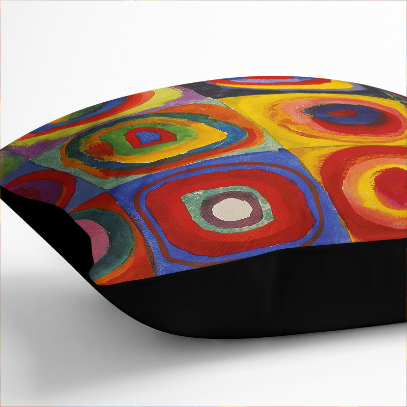 Square Cushion, 55cm H x 55cm W x 20cm D, Black