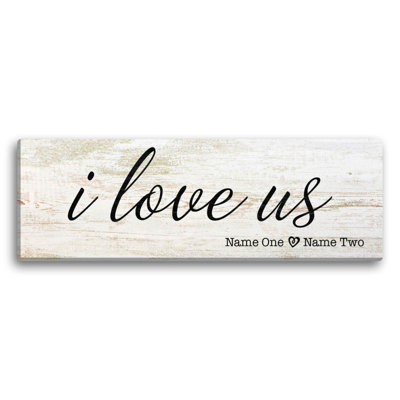I Love Us Personalized Gallery Wrapped Canvas