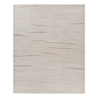 Vintage Solid Kilim In Beige, Gold And Cream Tones With Striae - Rug & Kilim