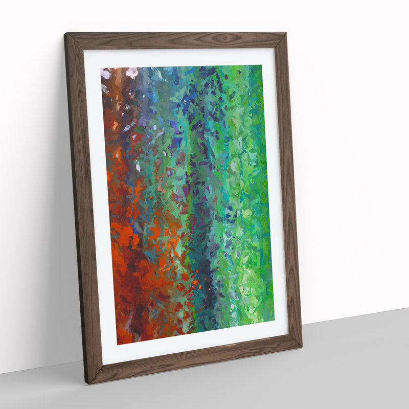 Without Proof Abstract - Wall Art, 36cm H x 27cm W, Walnut Framed Paper, White