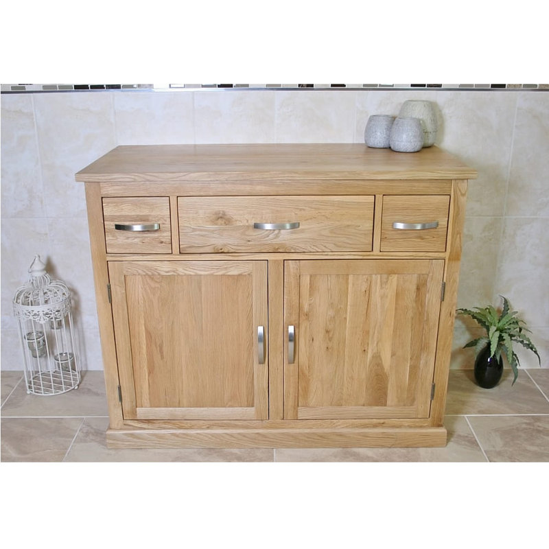 Jimena Solid Wood Bathroom Cabinet, Oak