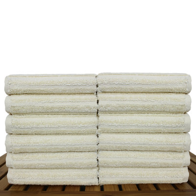 ECO Basic Cotton Super Plush Ribbed Washcloth