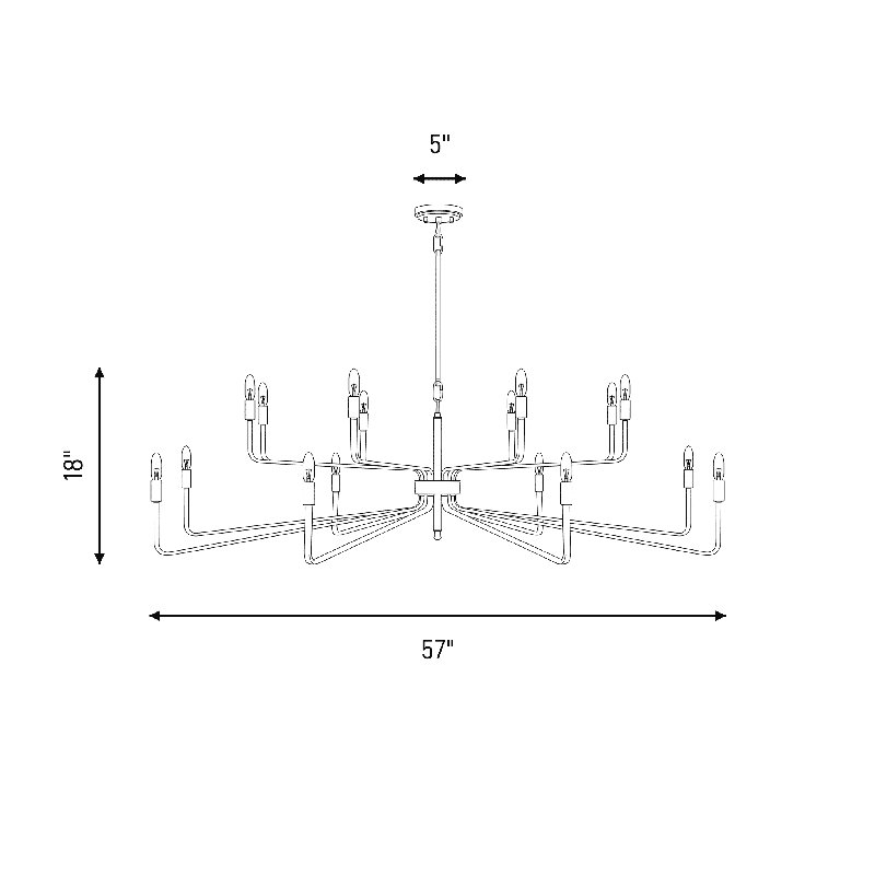 Anacelia 16-light tiered chandelier