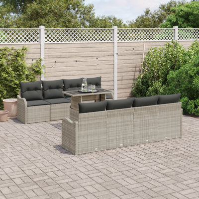 231cm Wide Patio Sofa with Cushions