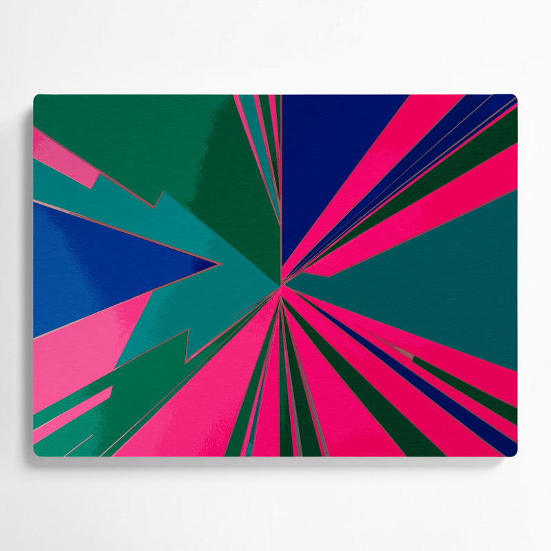 Hard Edge 78 Green Metal Wall Art, 11" H x 14" W