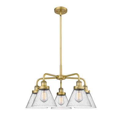 Lustre suspendu 5 lumières Cone