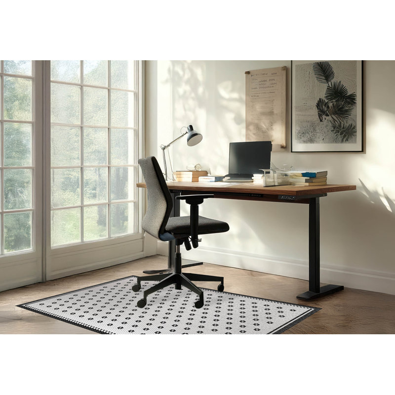 Tapis de bureau Penny, L 36 po x P 24 po, Gris anthracite / ivoire