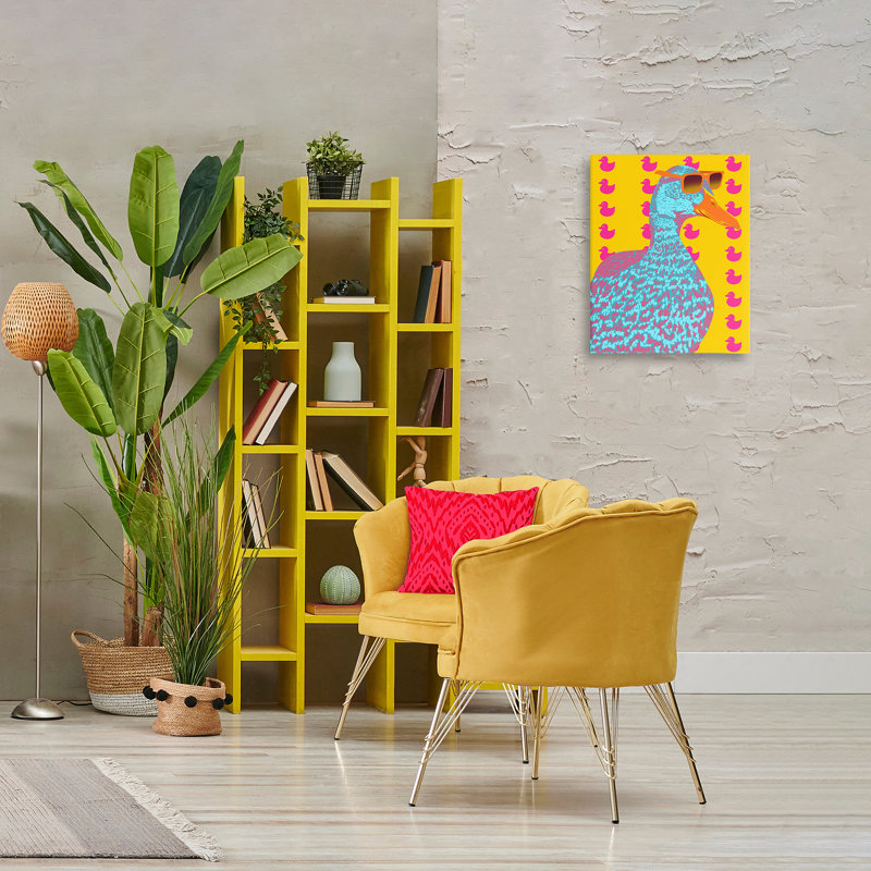 Toile d'oie Quirky Vibrant, design par Marcus Prime, H 20 po x l 16 po