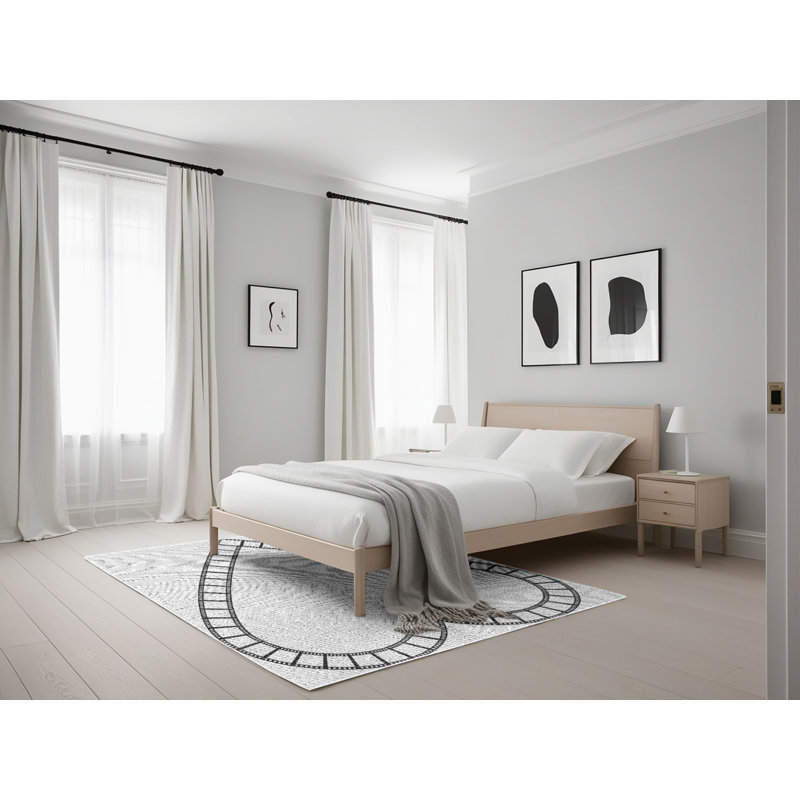 Tapis décoratif gris clair Prewitt, Rectangle 5 pi x 7 pi