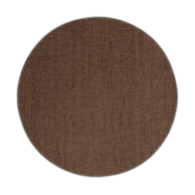 Solid Brown Indoor and Outdoor Area Rug