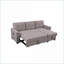 Canapé modulaire 84 po gris clair réversible avec méridienne de rangement, ports USB | Gris clair | Canapé-lit-220005559-220005554