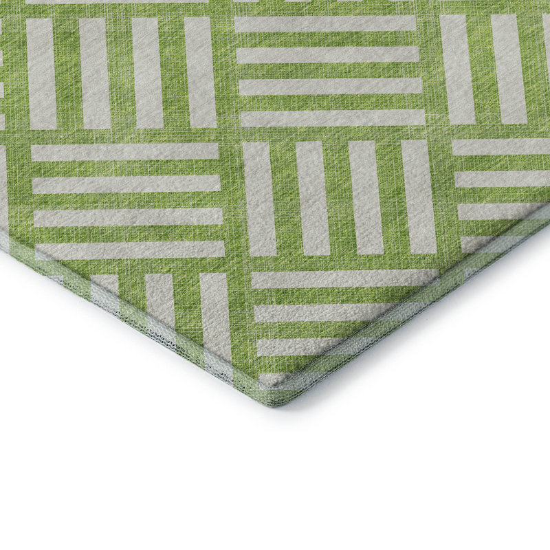 Premium Machine Washable Cerrito Lime Rug, Runner 2'3" x 7'6"