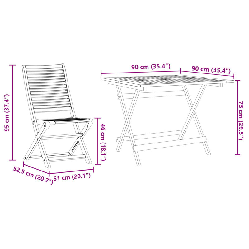 Rectangular 5 - Piece 4 - Person Outdoor Table Set
