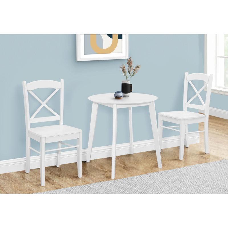 Katira Round Dining Table, Oak Top/ Cream Base