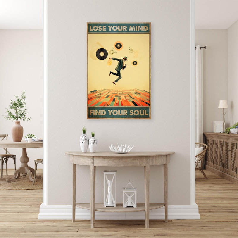 Vinyle Lose Your Mind - 1 pièce, impression sur toile tendue, H 20 po x l 16 po x P 1,25 po