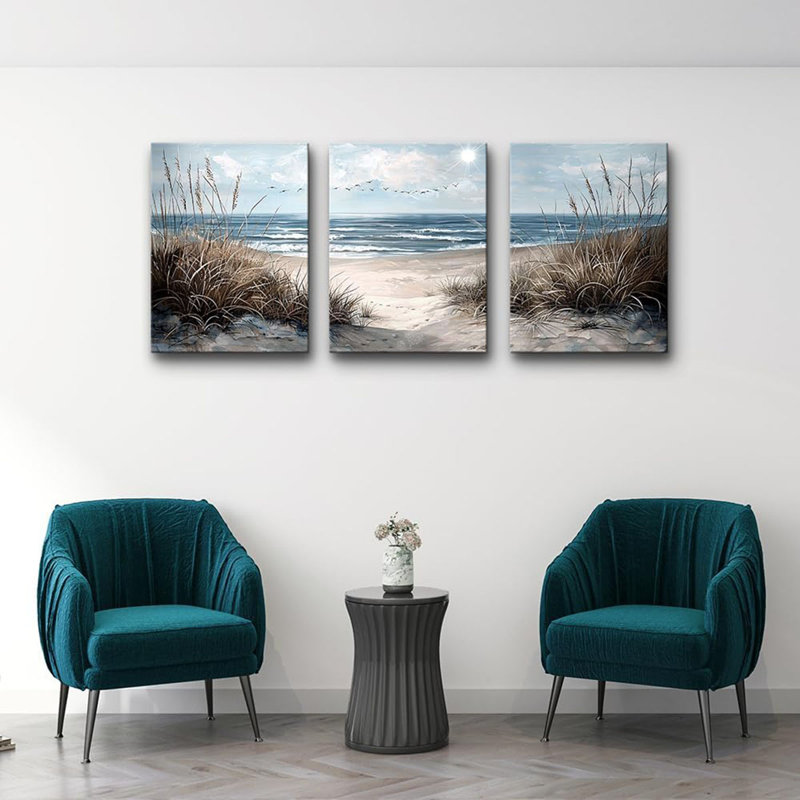 3 Piece Wrapped Canvas Print, 60 cm H x 40 cm W