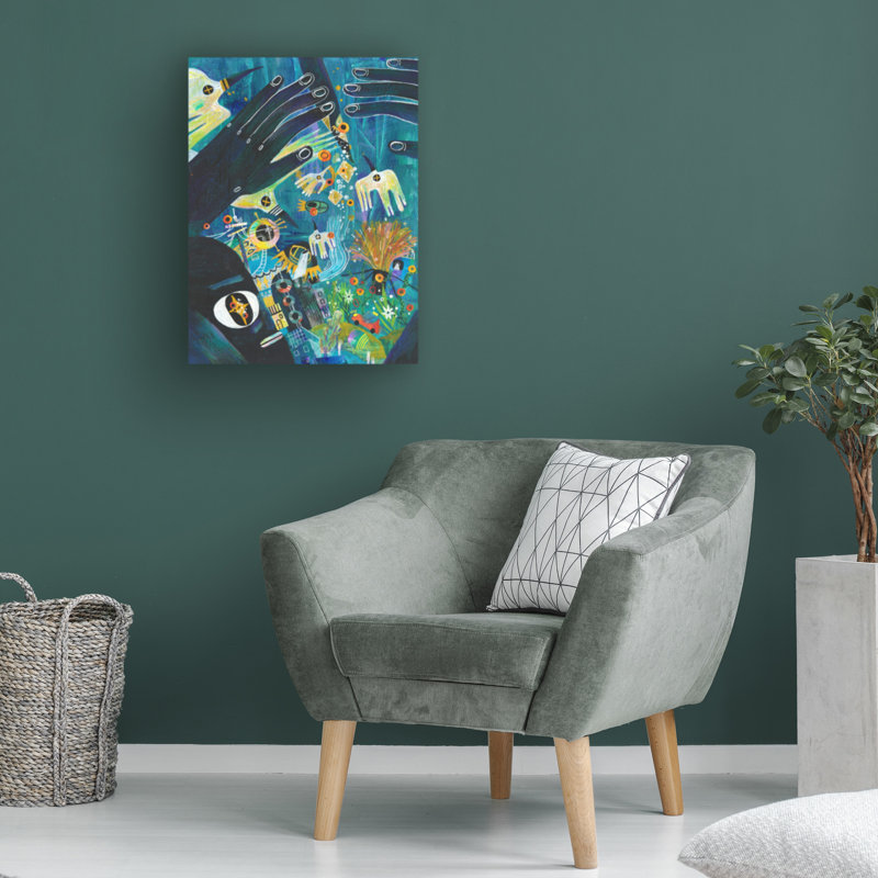 Art sur toile, goéland, H 47 po x l 35 po