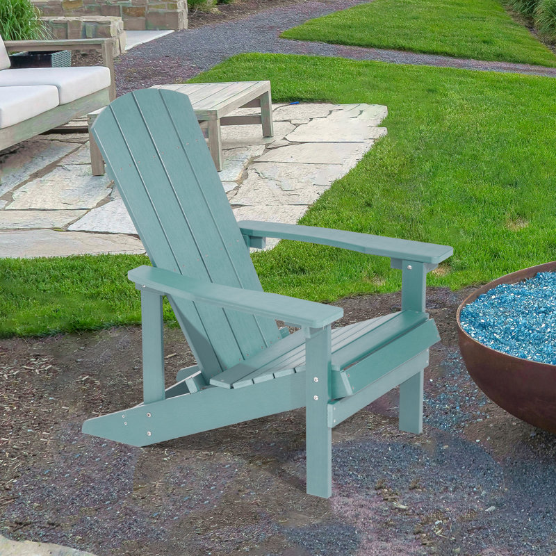 Waskom Classical HIPS Adirondack Chair for Patio Outdoor, Light Blue