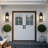 4-Light 25.5 In. Black Outdoor Wall Lantern Sconce-2064201027