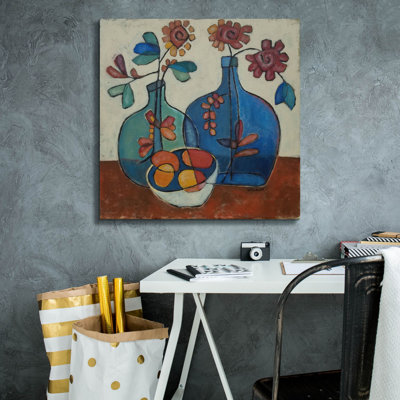 «Danois fleurs modernes» par Holly Wojhan, art mural sur toile