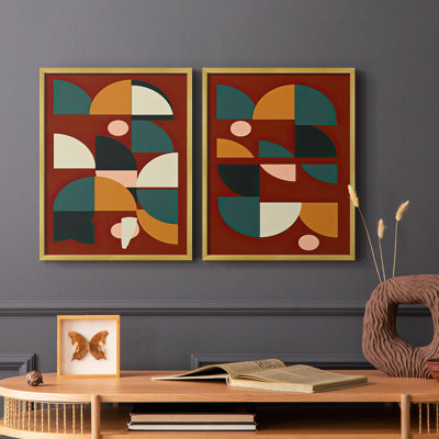 Arches sur rouille II - reproduction encadrée de qualité supérieure - prête à être accrochée - aucun clou requis - aucun clou requis