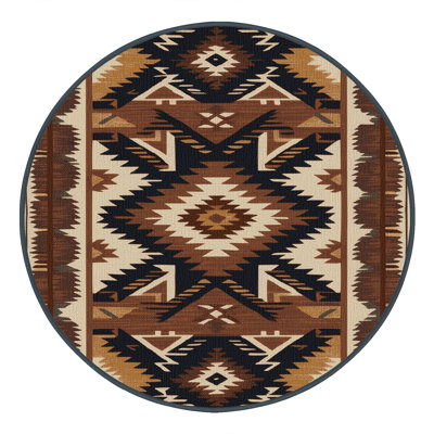 Washable Southwestern Aztec Southwestern Area Rug