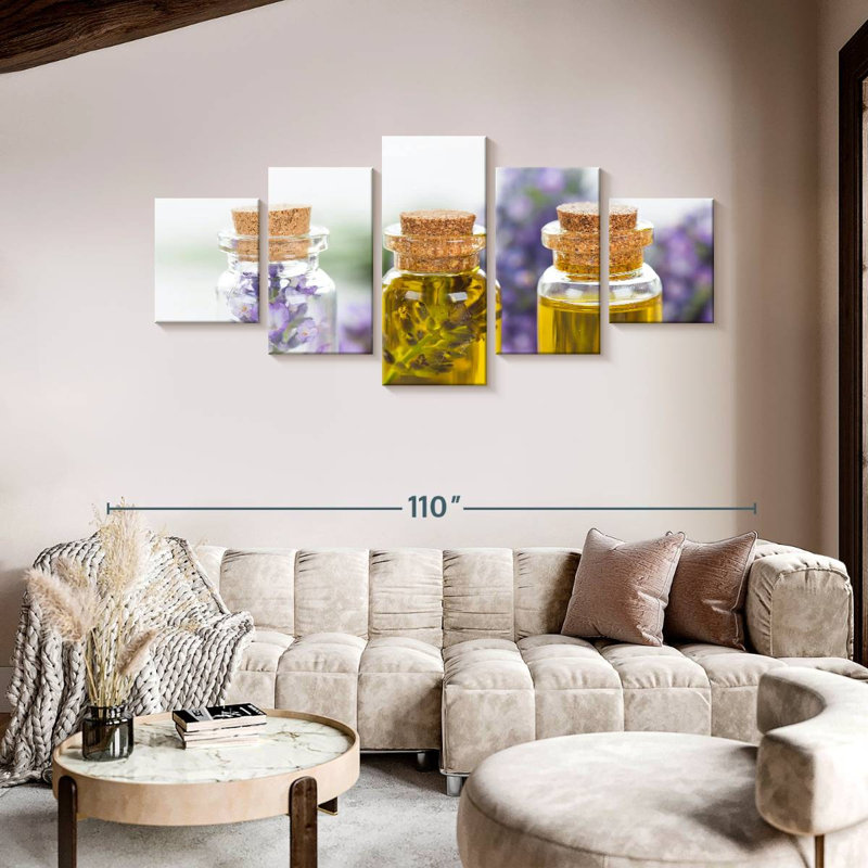 Lavender Essential Oils, 42" H x 92" W