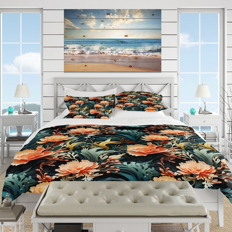 Ensemble de housse de couette Oceanic Harmony, Housse de couette pour très grand lit et 2 très