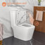 Double toilette monobloc allongée au sol à hauteur de confort 1/1 / 1,6 gallons GPF (siège inclus)