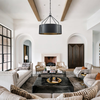 4 - Light Dimmable Drum Chandelier