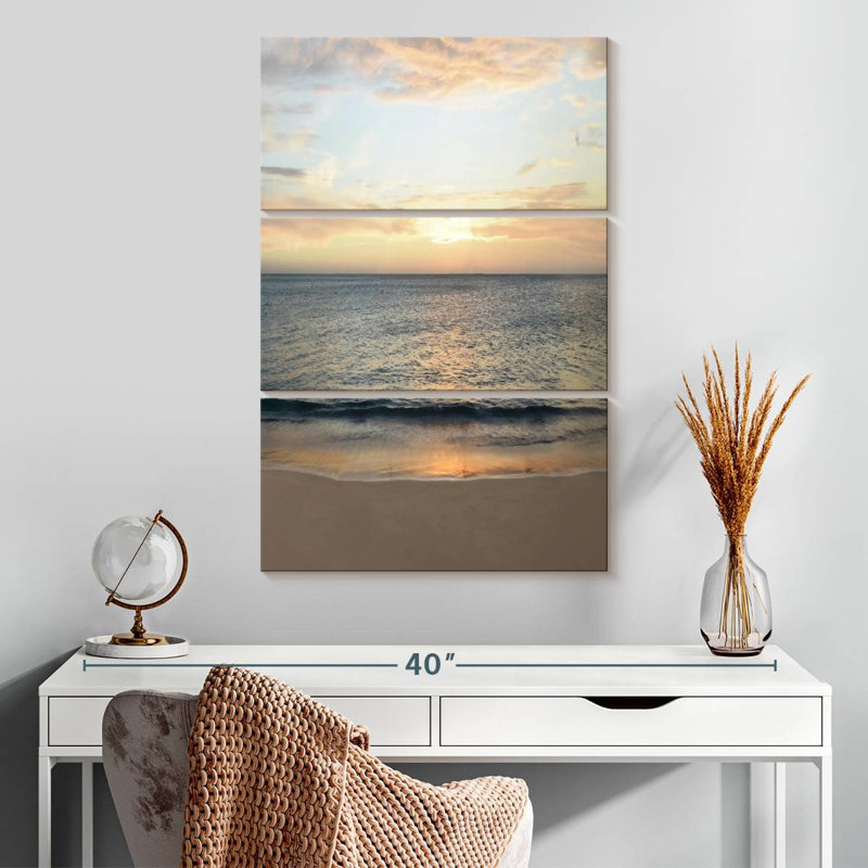 Gillard, mer calme, horizon, H 32 po x l 20 po