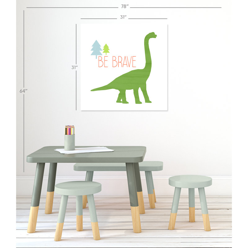 Dino Brave 1, impression sur papier, H 31 po x l 31 po x P 1 po