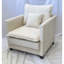 Chaise d'appoint confortable en tissu avec mousse haute densité pour la maison et la chambre à coucher