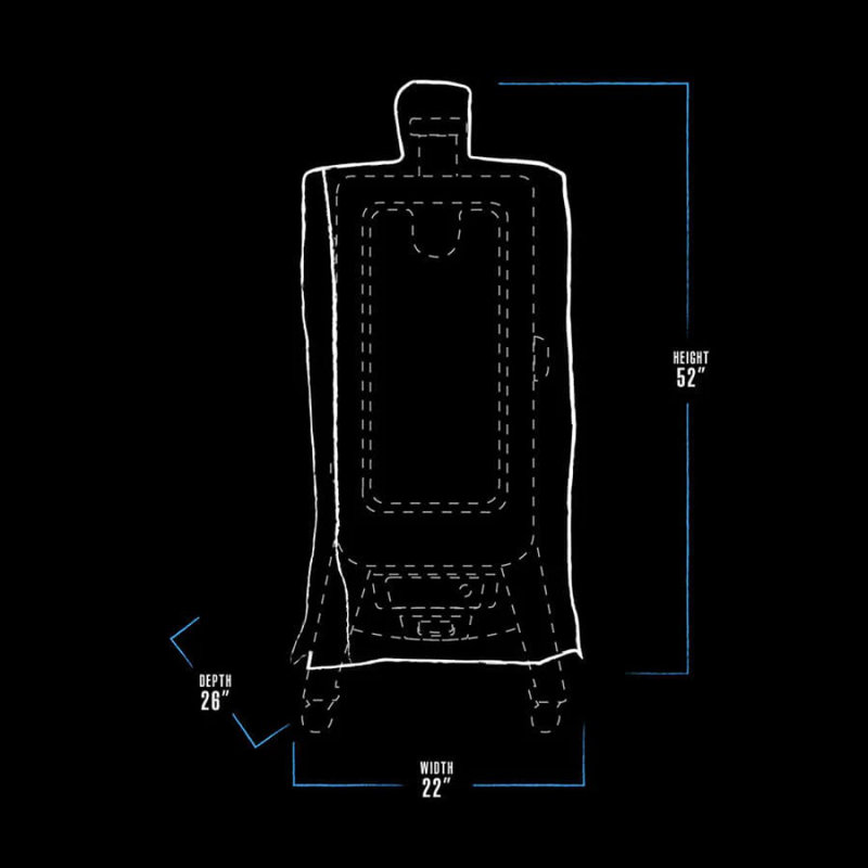 Pit Boss Black PVC-Backed Polyester Vertical Smoker Cover