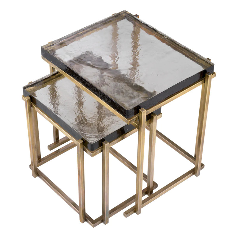 Niemeyer Glass Top Nesting Tables