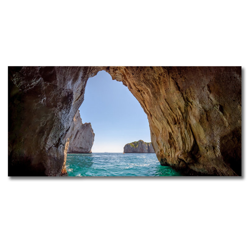 Blue Grotto Capri - photographie panoramique sans cadre, Acrylique
