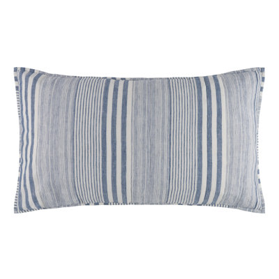 100% Linen Quilted Striped Sham