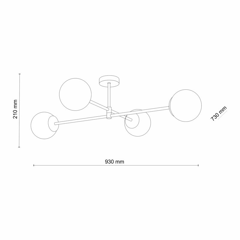 Aniha Glass Semi Flush Mount
