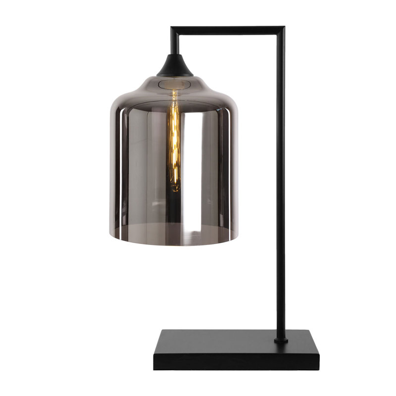Wang Metal Table Lamp, Black, Silver