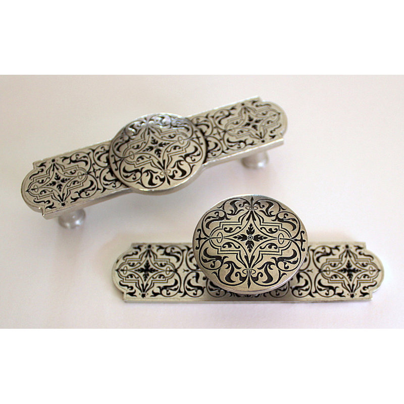 Olde World Bar / Handle Pull, Brilliant Pewter